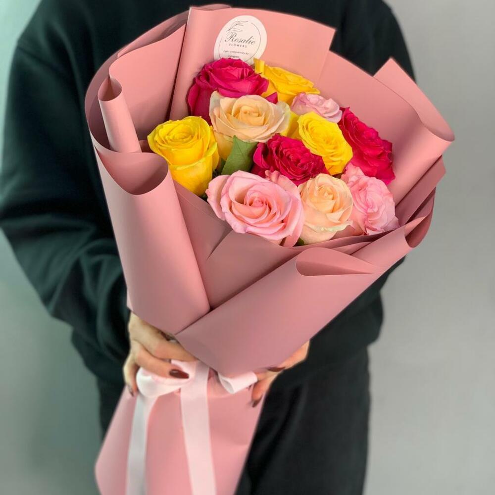 Букет из 11 голландских роз 50 см